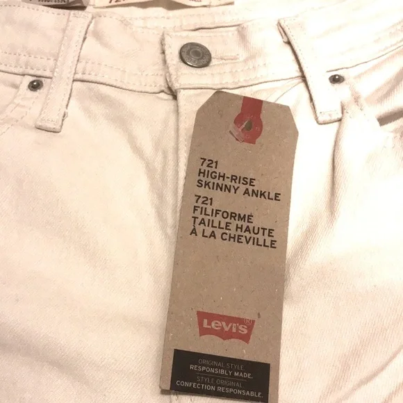New LEVI 721 SKINNY UTILITY ANKLE JEAN ⭐️⭐️⭐️⭐️ - Picture 2 of 13
